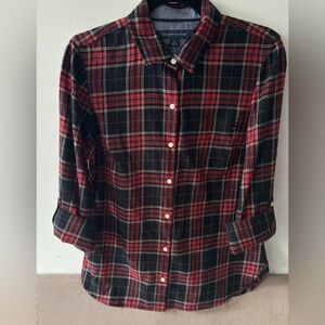 Tommy Hilfiger Red and Black Checkered Shirt